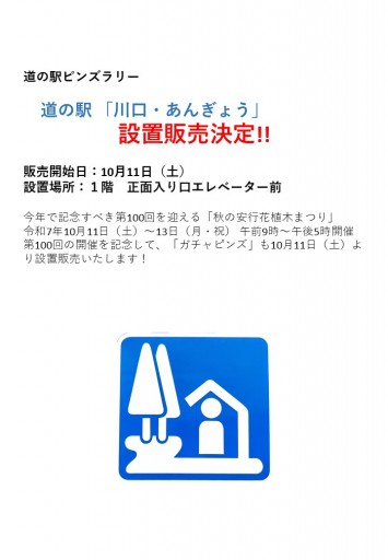 道の駅ピンズ販売決定